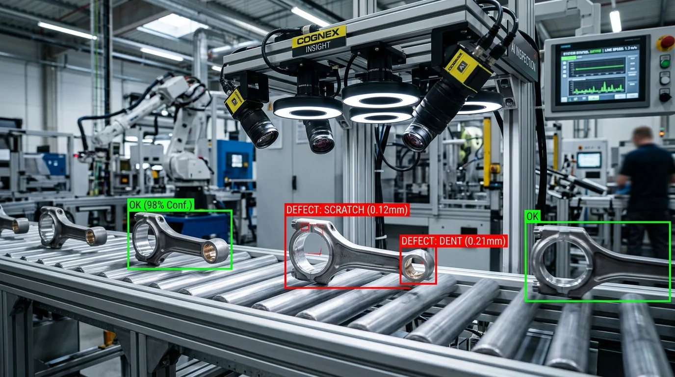 Sistem defect detection berbasis machine vision untuk mendeteksi cacat fisik produk manufaktur