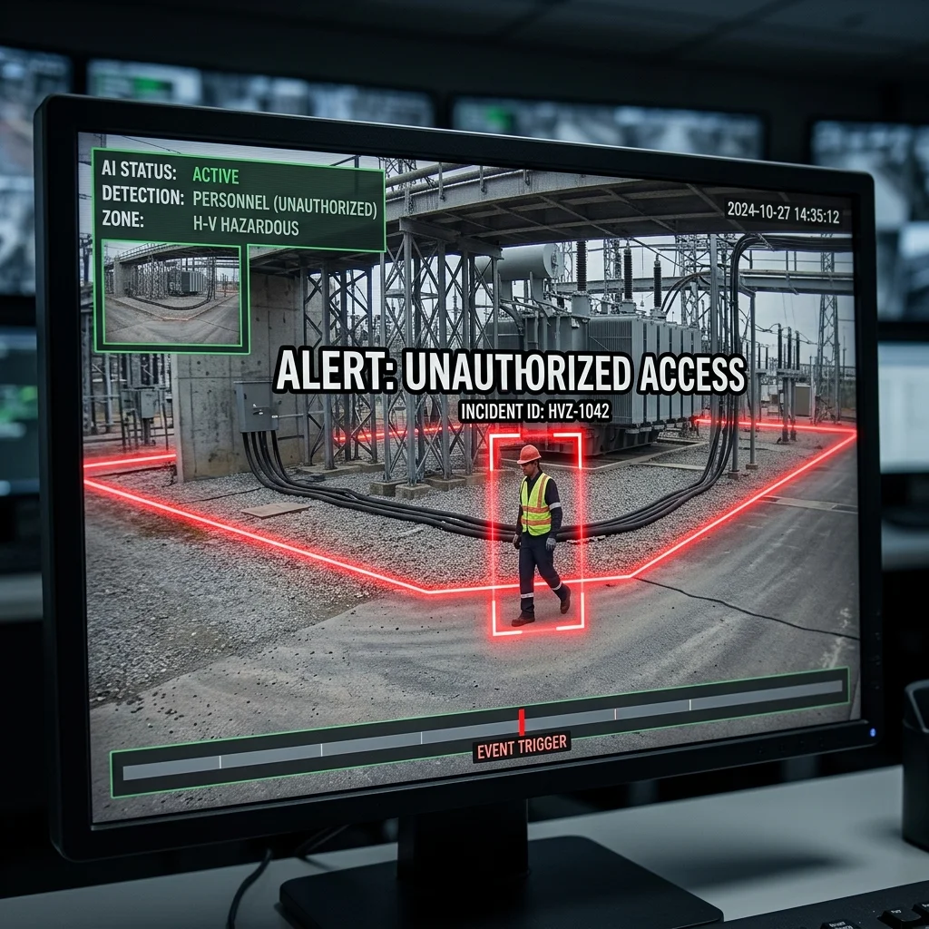 Monitoring Area Berbahaya dan Deteksi Aktivitas dengan AI Camera - Kalarra.ai Case Study Hero