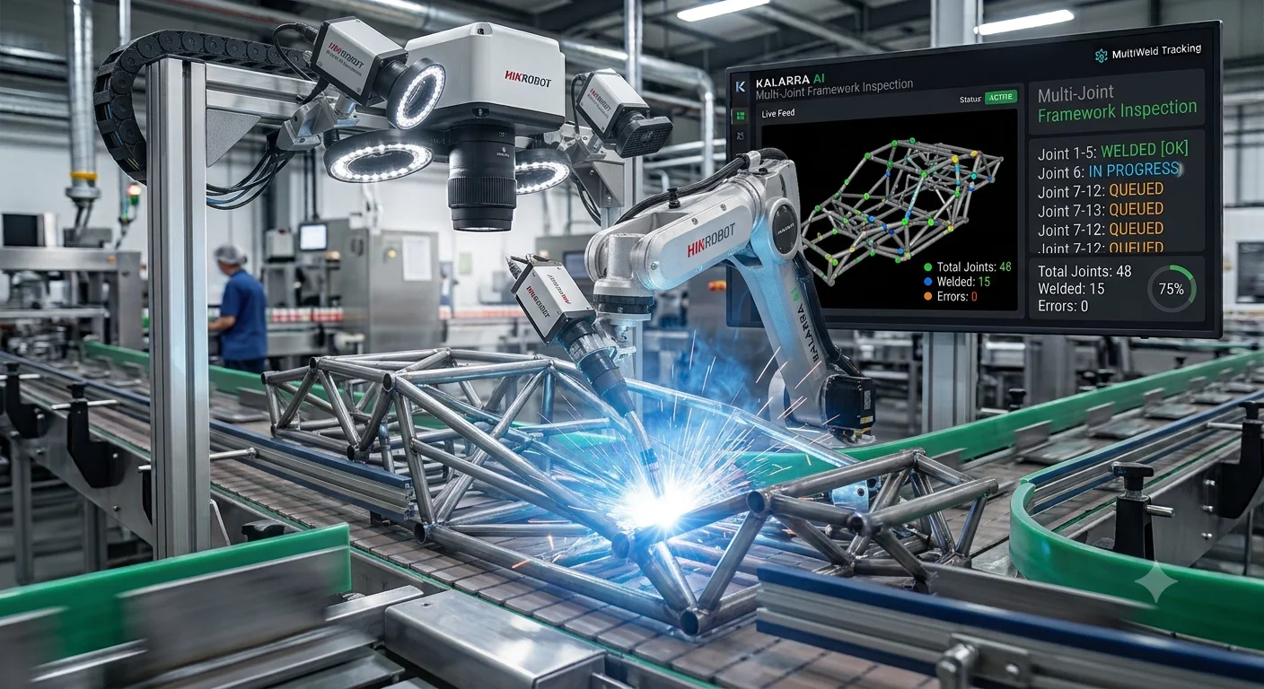Vision Guided Robotic Welding untuk Presisi Pengelasan Otomatis - Kalarra.ai Case Study Hero