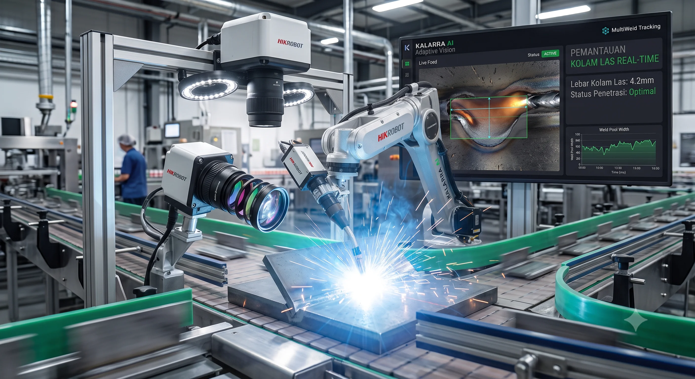 Vision Guided Robotic Welding untuk Presisi Pengelasan Otomatis - Foto Dokumentasi Implementasi 3 - Kalarra.ai