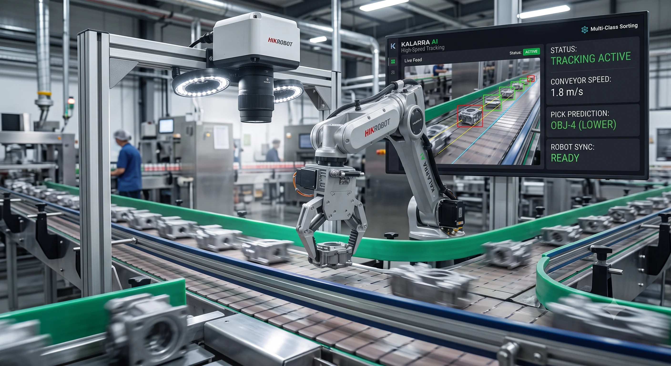 Vision Guided Robot untuk Pick and Place Presisi di Manufaktur - Kalarra.ai Case Study Hero